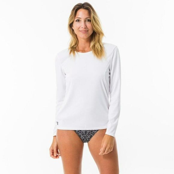 Decathlon Olaian Rashguard UV Protection White Women's Sz 2XL - Picture 1 of 3